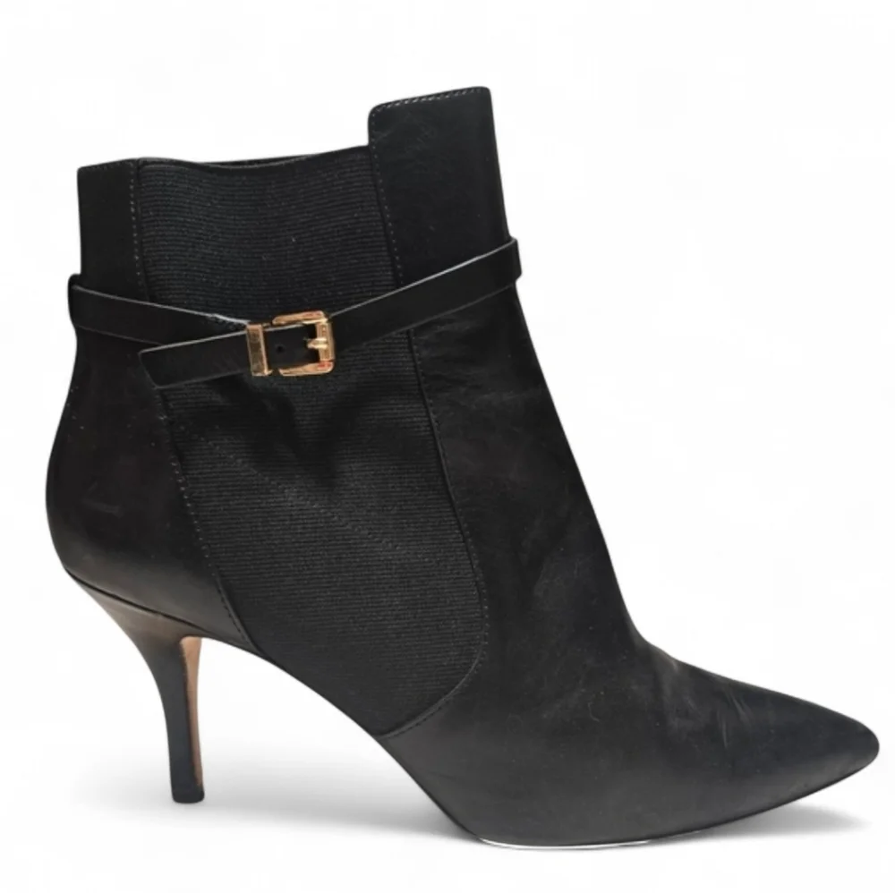 Michael Kors The Jet Set 6‎ Black Heeled Pull On Ankle Boots Booties Size 10